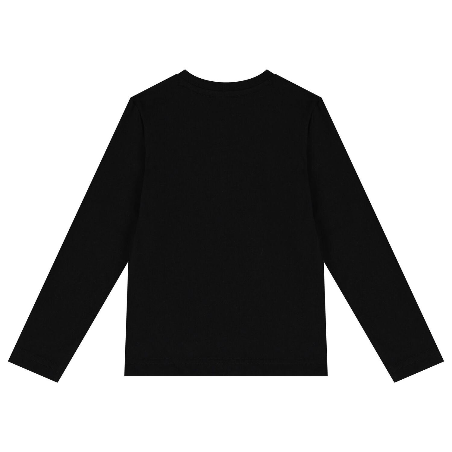 Boys Black Logo Long Sleeve Top, 1, hi-res image number null