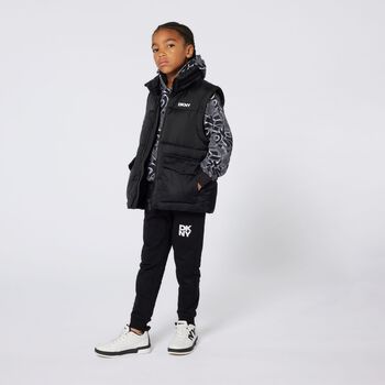Black Logo Puffer Jacket