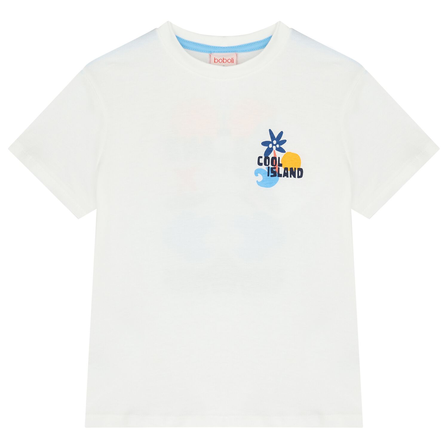 Boys White Logo Island T-Shirt, 1, hi-res