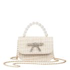 Girls Ivory & Beige Bow Handbag, 1, hi-res