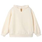 Girls Ivory Teddy Bear Sweatshirt, 1, hi-res