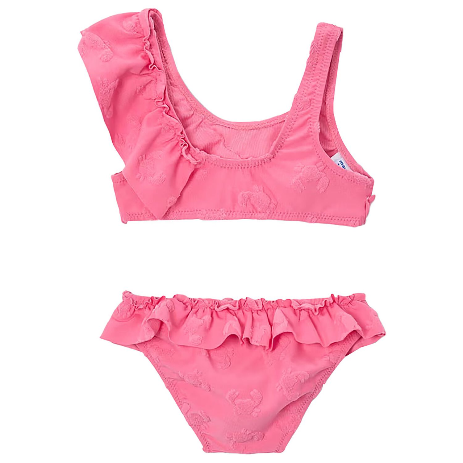 Girls Pink Ruffled Bikini, 2, hi-res