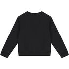 Boys Black Logo Sweatshirt, 1, hi-res