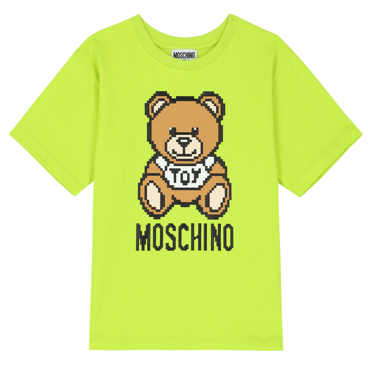 Neon Green Teddy Logo T-Shirt, 4, hi-res