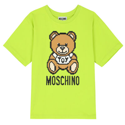 Neon Green Teddy Logo T-Shirt