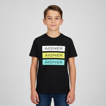 Boys Black Logo T-Shirt