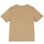 Boys Beige Bear Logo T-Shirt, 1, hi-res