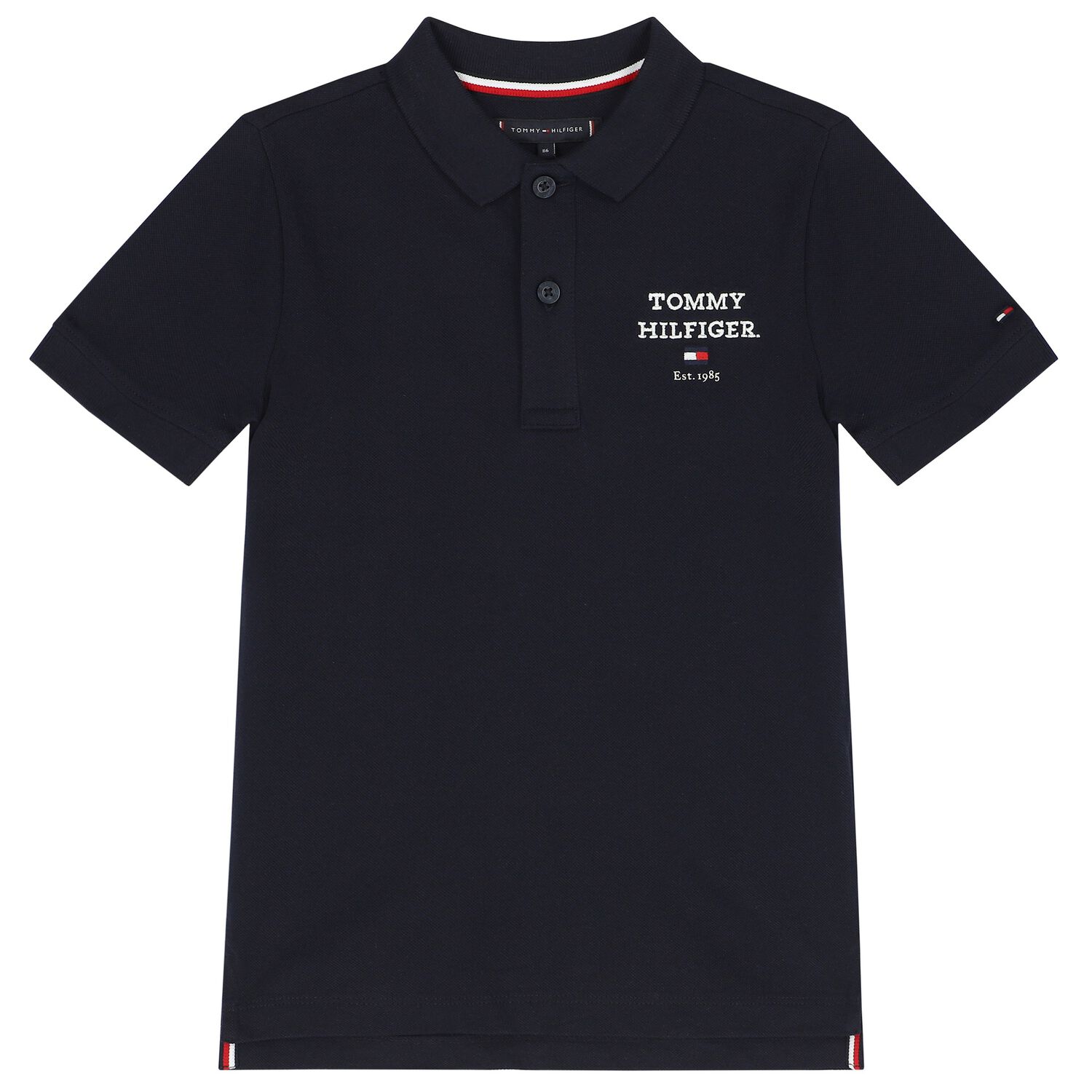 Boys Navy Blue Logo Polo Shirt, 1, hi-res image number null