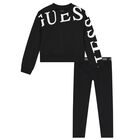 Girls Black Logo Leggings Set, 1, hi-res