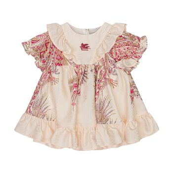 Baby Girls Ivory & Pink Paisley Dress