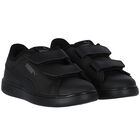 Black Logo Trainers, 2, hi-res