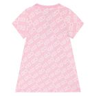 Younger Girls Pink Logo Dress, 1, hi-res
