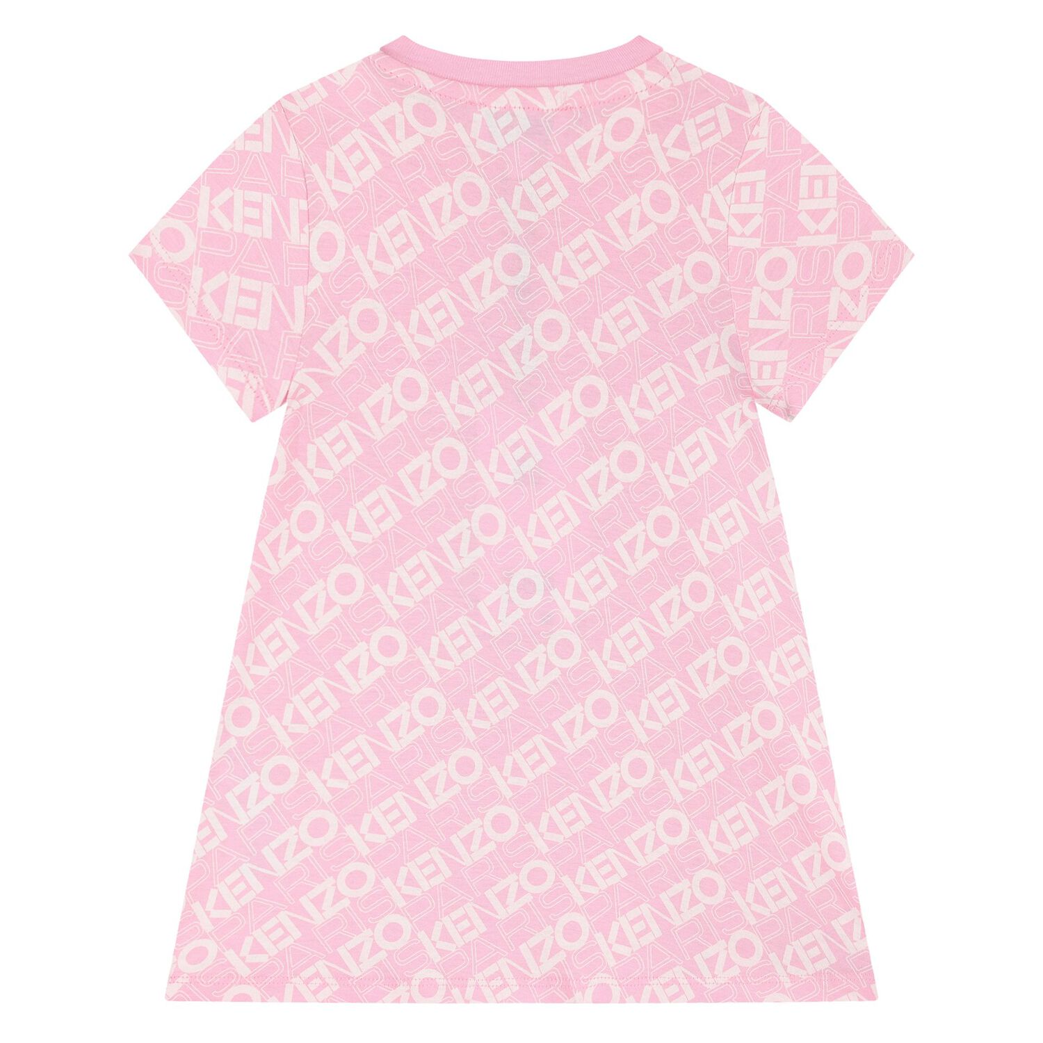 Younger Girls Pink Logo Dress, 1, hi-res