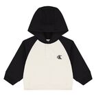 Younger Boys Beige & Black Tracksuit, 1, hi-res