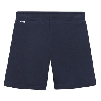 Younger Boys Navy Blue Logo Shorts