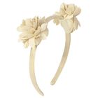 Girls Ivory Flower Headband, 2, hi-res
