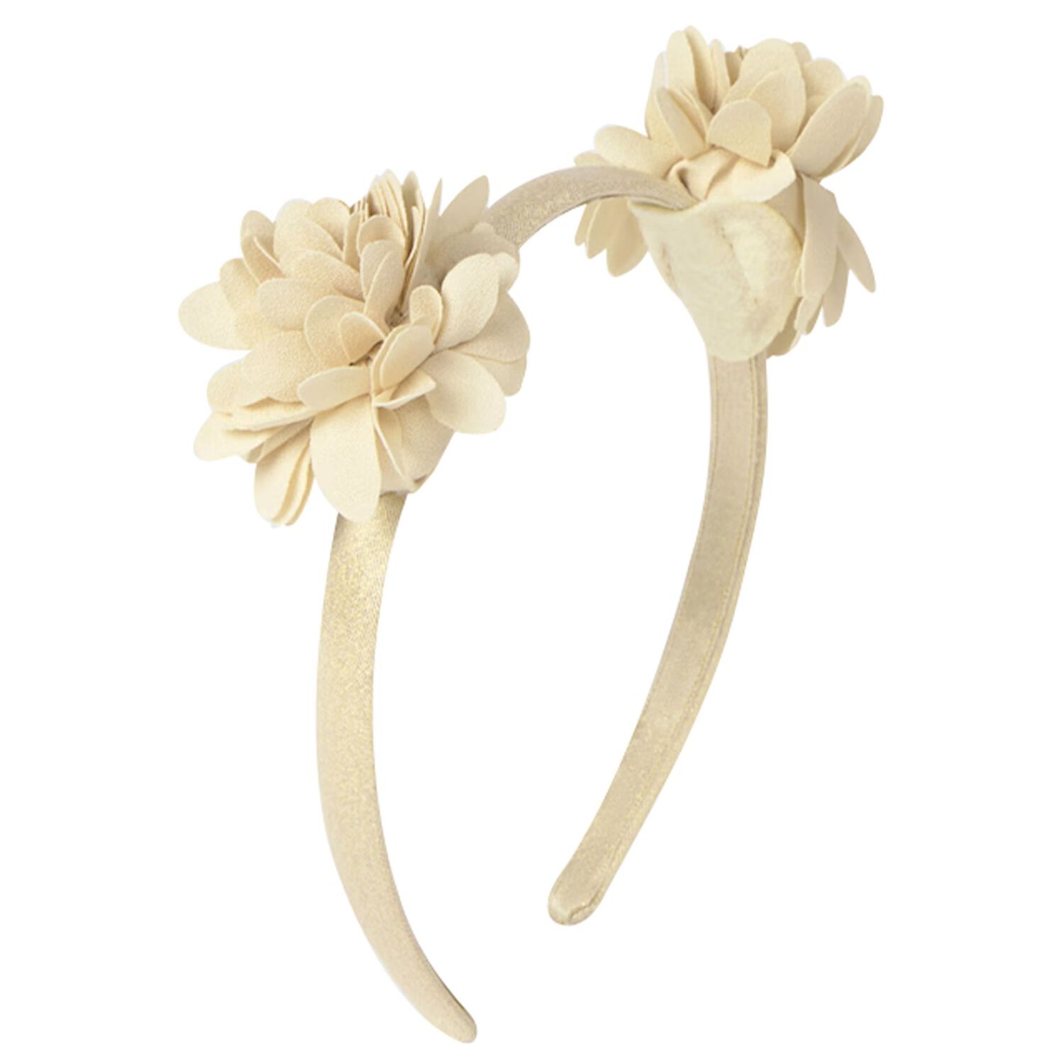 Girls Ivory Flower Headband, 2, hi-res