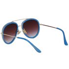 Girls Blue Aviator Sunglasses, 4, hi-res