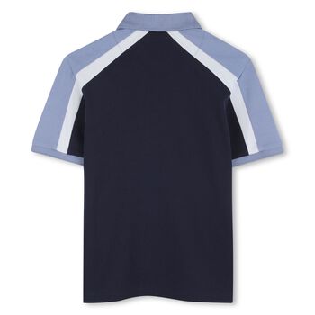 Boys Navy Blue Logo Polo Shirt