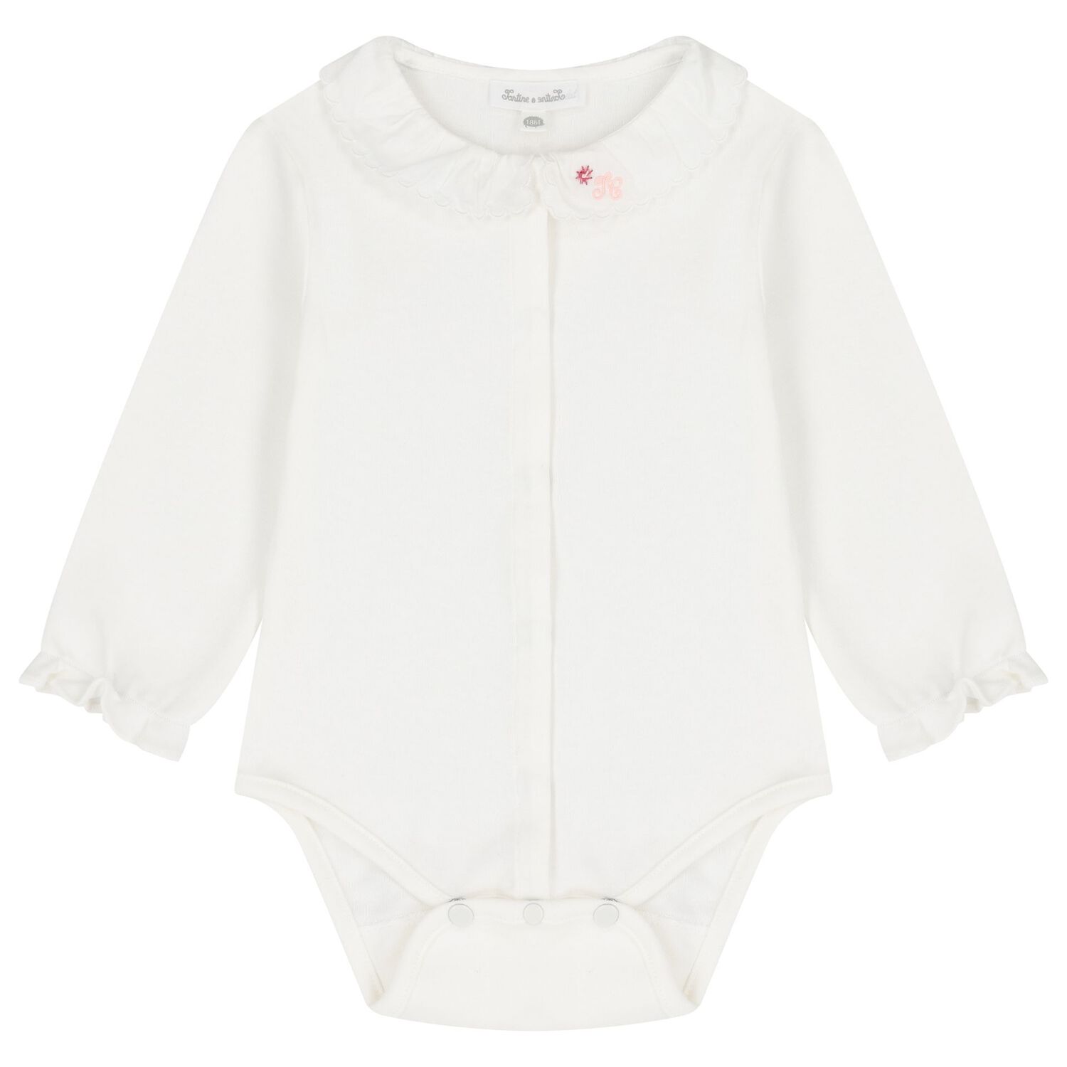 Baby Girls Ivory & Pink Floral Babysuit Set, 1, hi-res