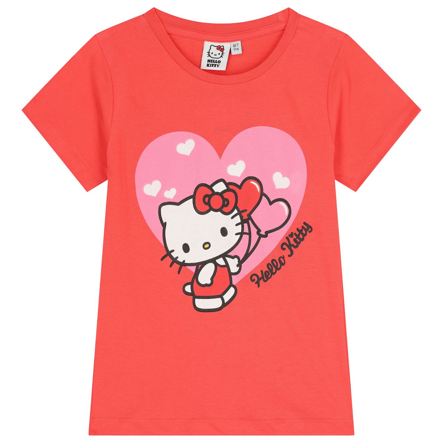 Girls Red Hello Kitty Shorts Set, 1, hi-res