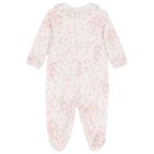 Baby Girls Ivory & Pink Teddy Bear Babygrow, 1, hi-res