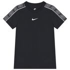 Boys Black Logo T-Shirt, 1, hi-res