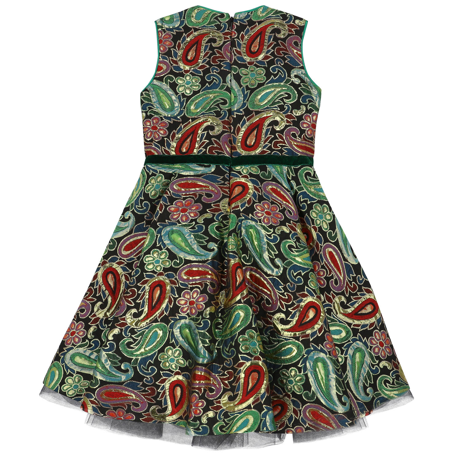 Girls Special Occasion Jacquard Dress, 1, hi-res