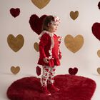 Baby Girls Red Heart Leggings Set, 1, hi-res