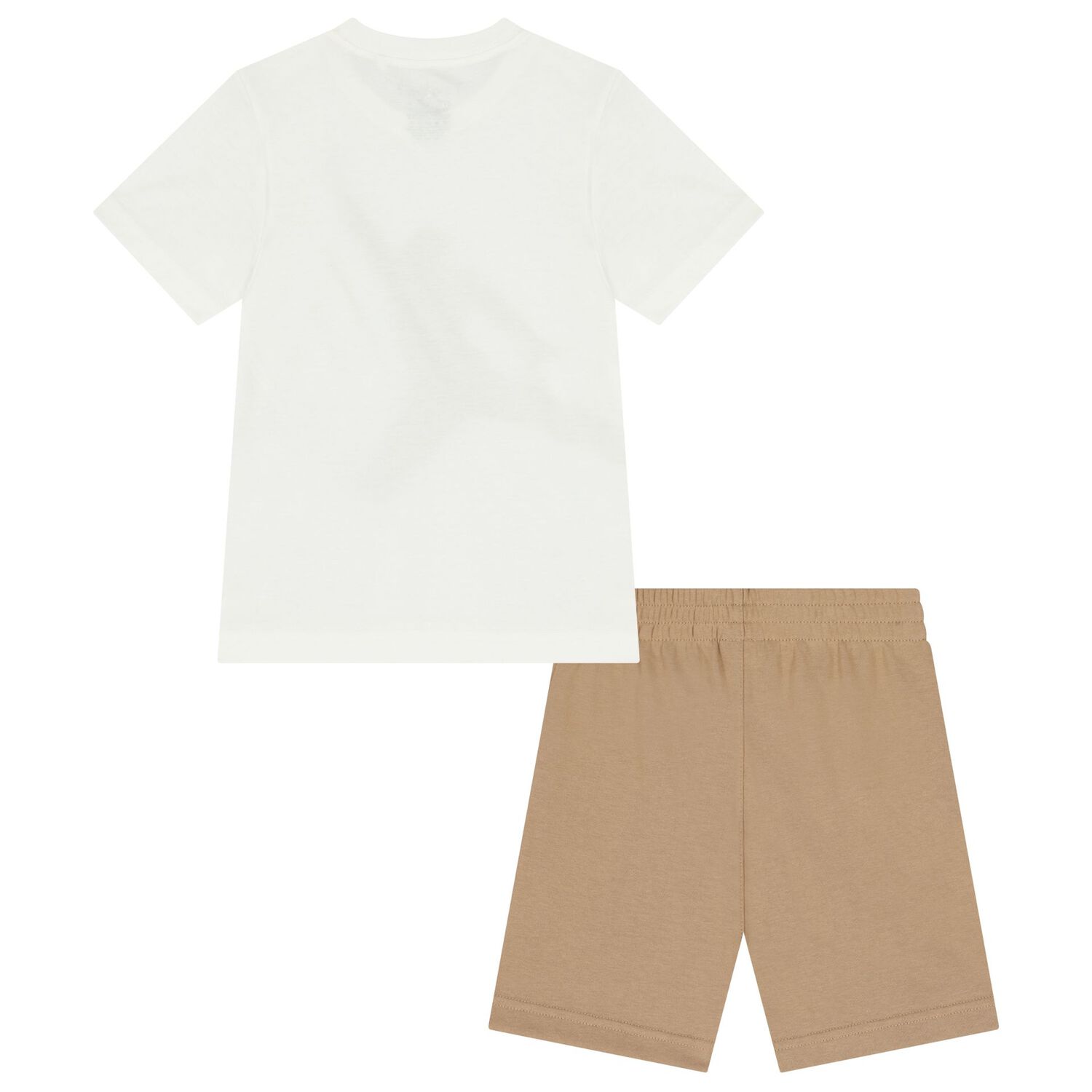 Boys White & Beige Jordan Shorts Set, 2, hi-res