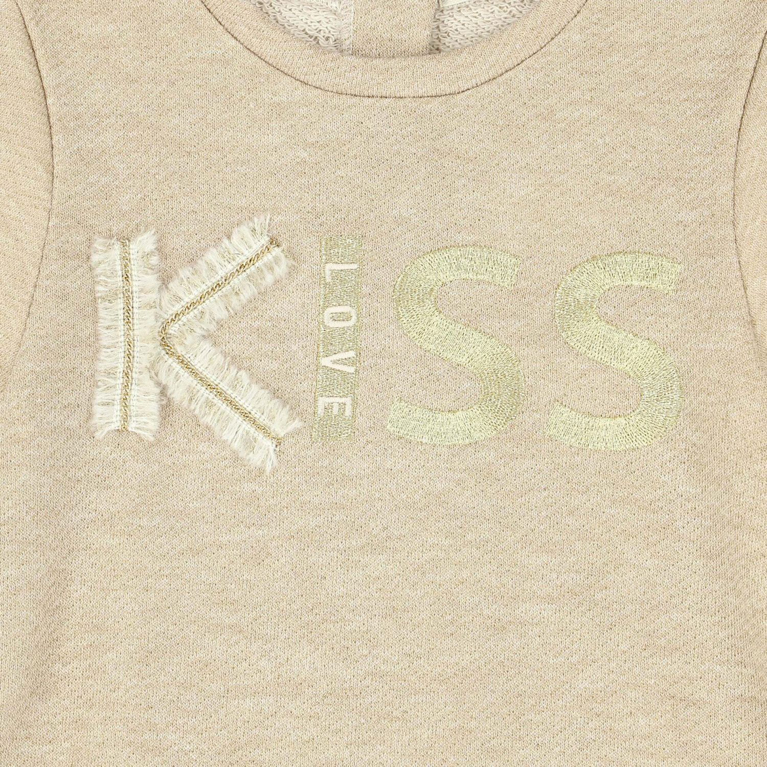 Girls Beige Embroidered Dress, 1, hi-res image number null