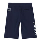 Boys Navy Logo Shorts, 1, hi-res