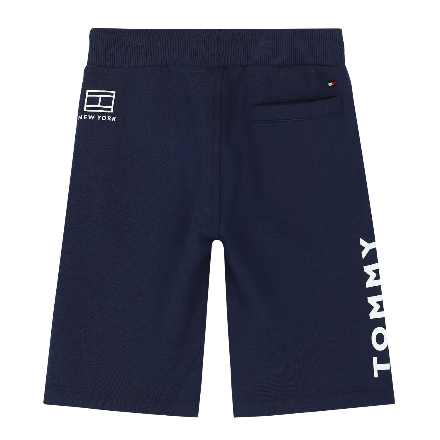 Boys Navy Logo Shorts, 1, hi-res
