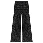 Girls Black Embellished Sequin Trouser Set, 2, hi-res
