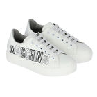 White Logo Leather Trainers, 1, hi-res