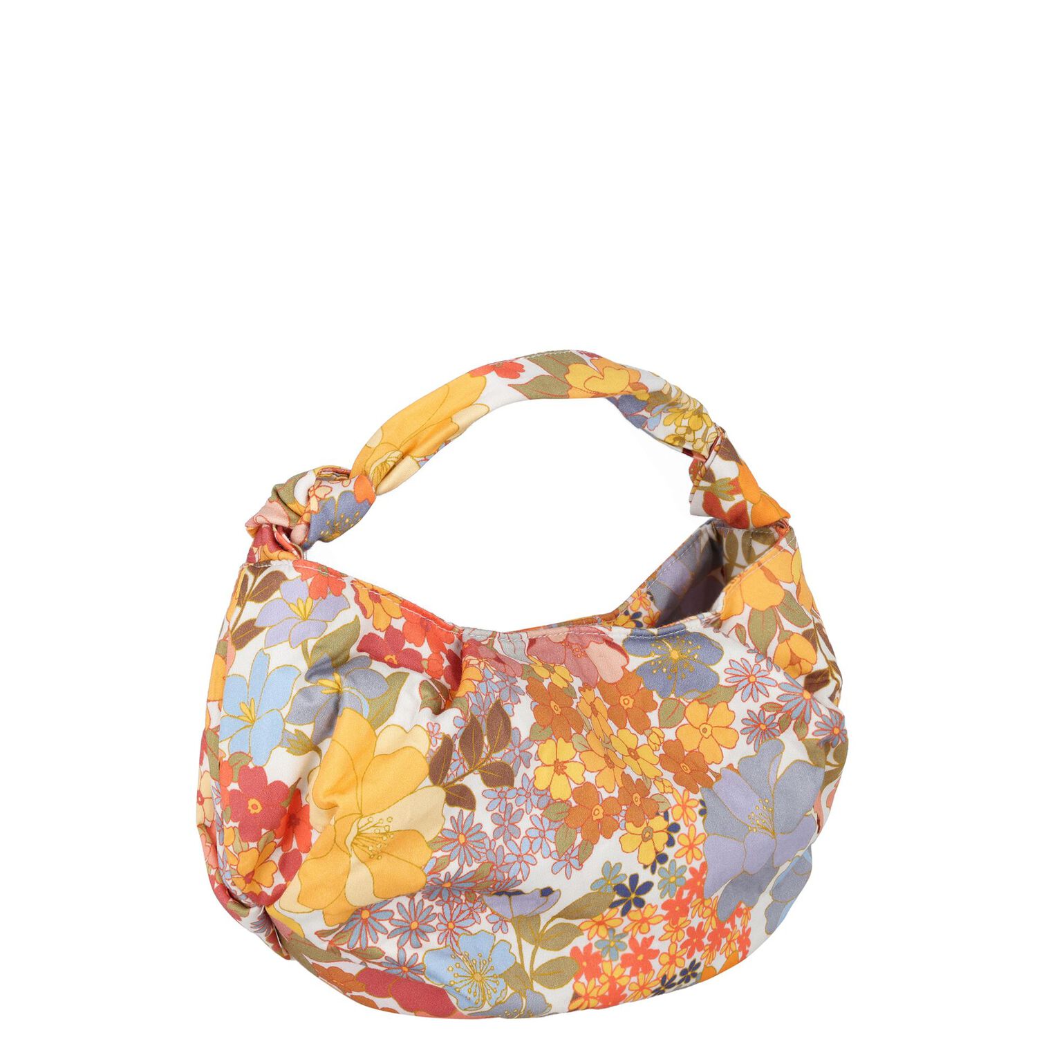 Girls Orange Floral Handbag, 1, hi-res