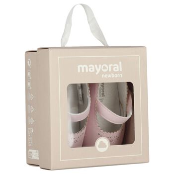 Baby Girls Pink Leather Pre Walker Shoes