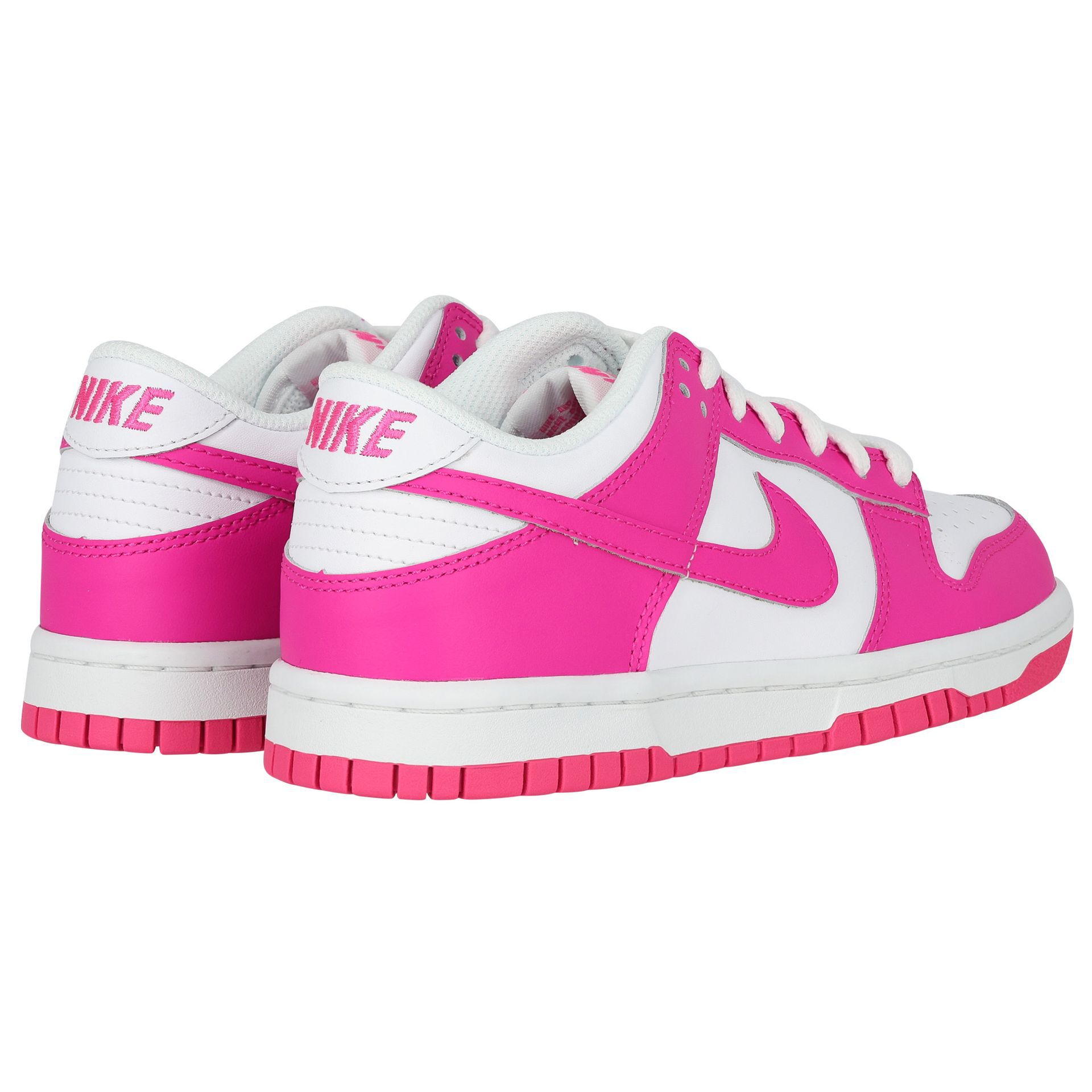 Nike Kids Girls White Pink Dunk Low Trainers Junior Couture UK