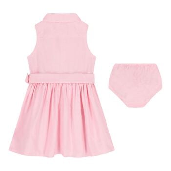 Baby Girls Pink Logo Dress