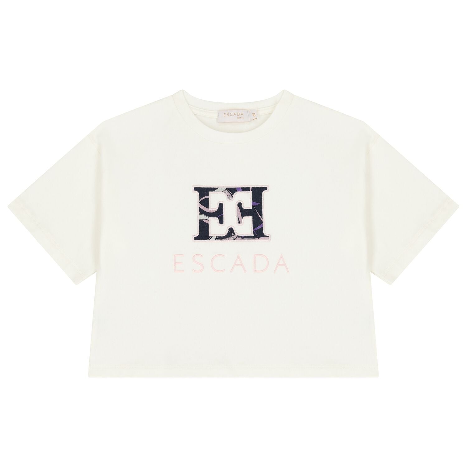 Girls Ivory Logo T-Shirt, 1, hi-res