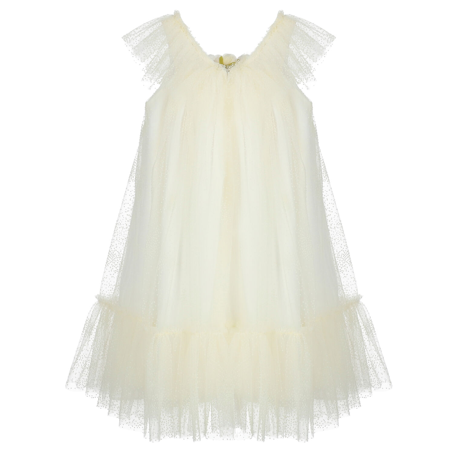 Girls Ivory Tulle Dress, 1, hi-res image number null