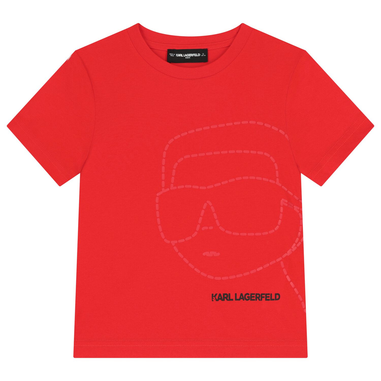 Boys Orange Ikonik Karl Logo T-Shirt, 1, hi-res