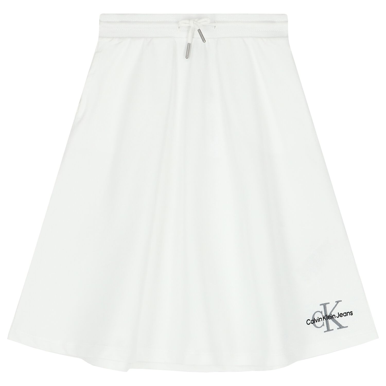 Girls White Logo Skirt, 1, hi-res