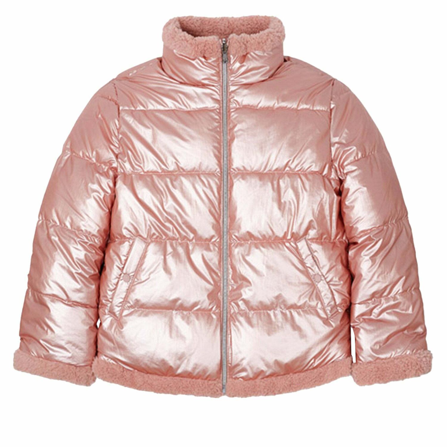 Girls Pink Reversible Jacket, 1, hi-res