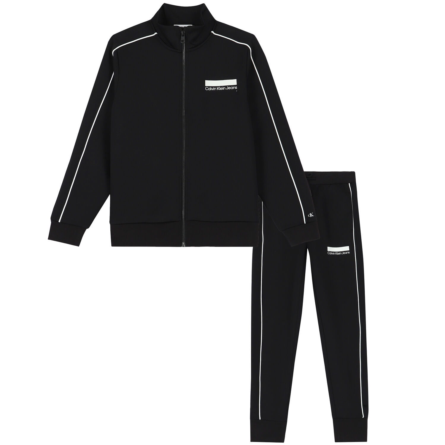 Boys Black Logo Tracksuit, 1, hi-res