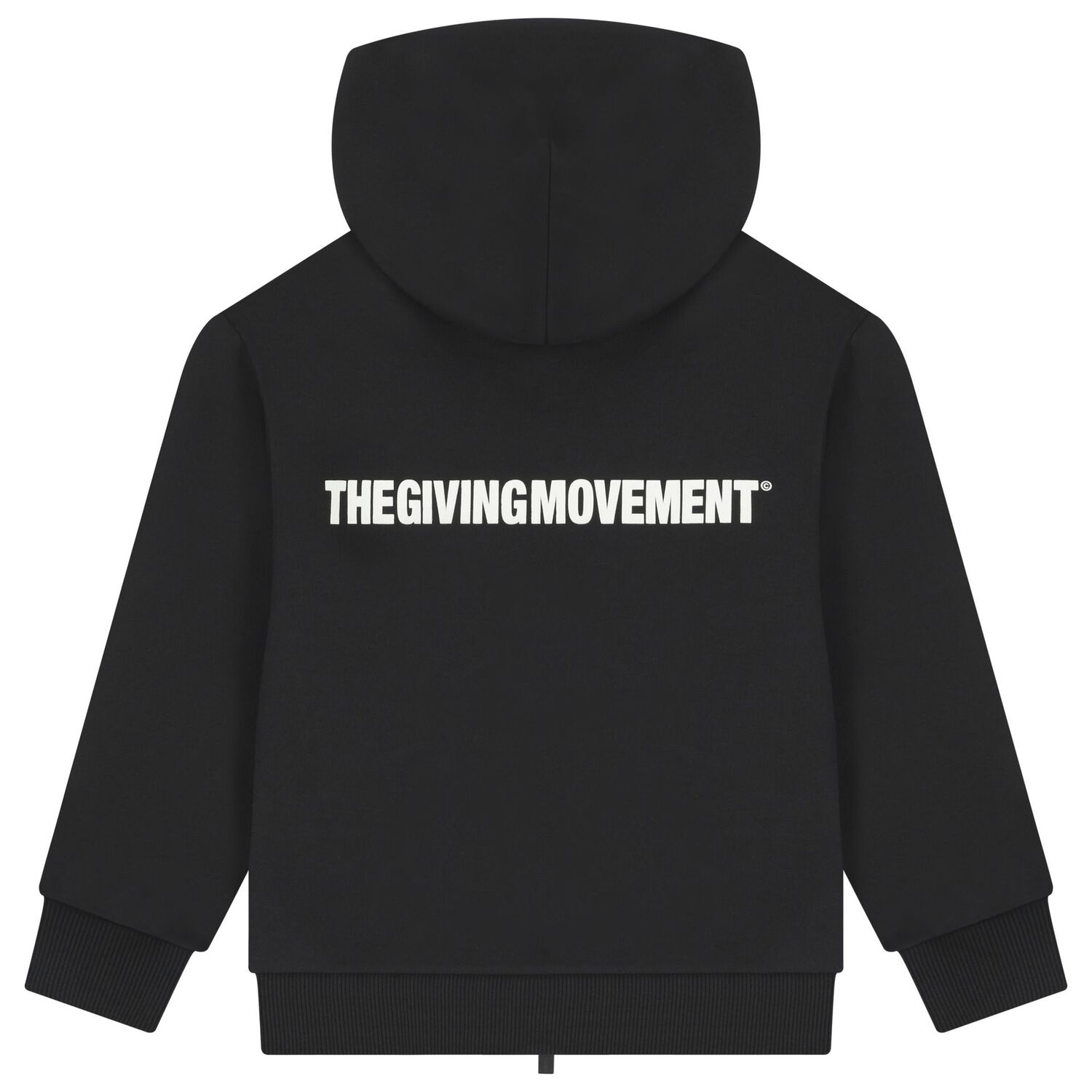 Black Logo Oversized Hooded Zip Up Top, 1, hi-res