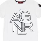 Boys White Logo T-Shirt, 1, hi-res