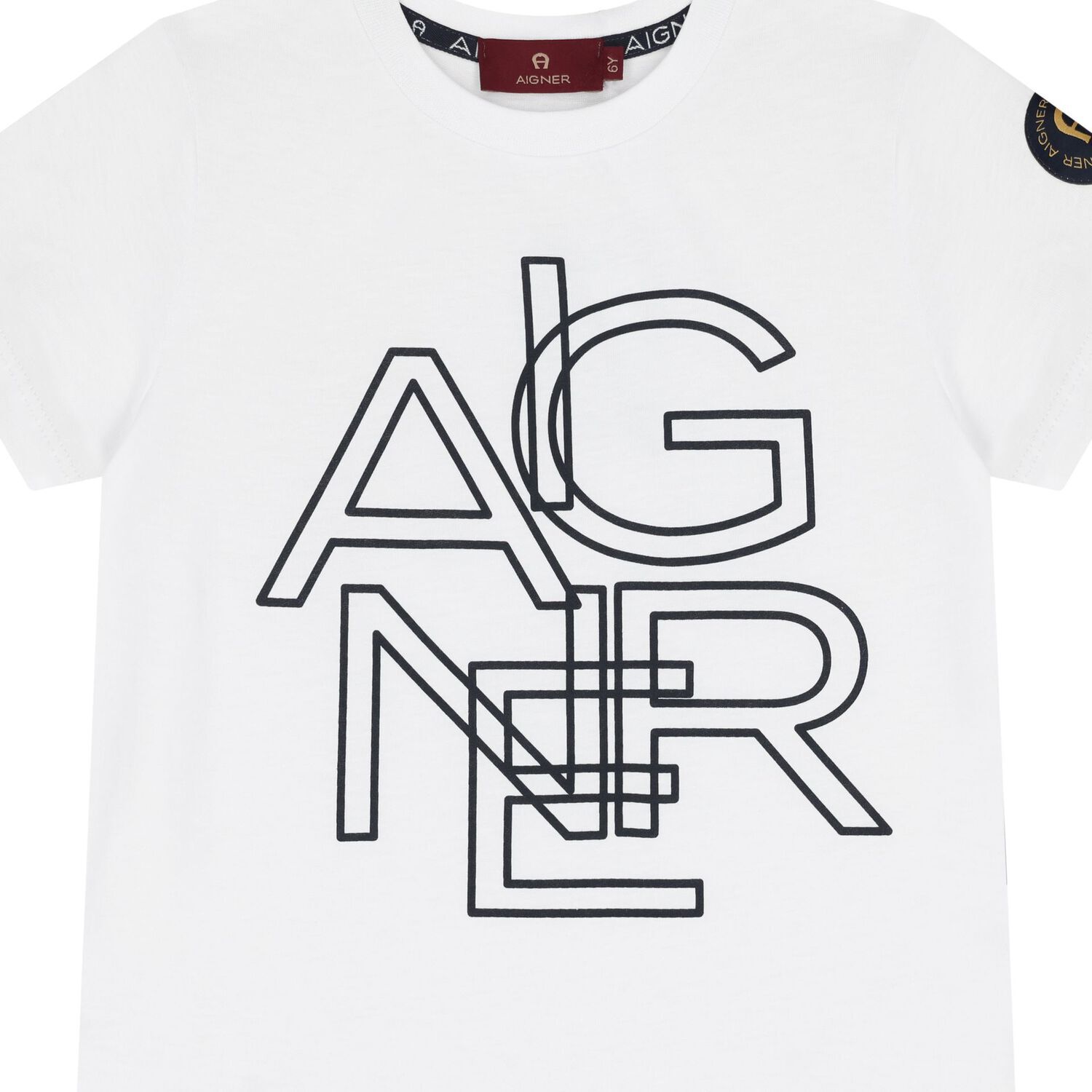 Boys White Logo T-Shirt, 1, hi-res