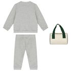 Baby Boys Grey Logo Tracksuit, 1, hi-res