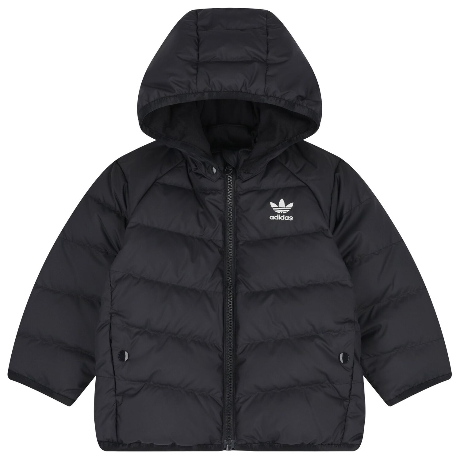 Younger Black Logo Puffer Jacket, 1, hi-res